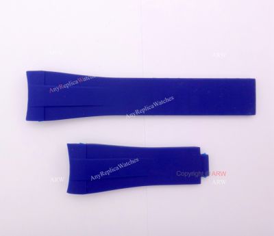 Blue Rubber B Rolex Bracelet Replica for Sale 20mm